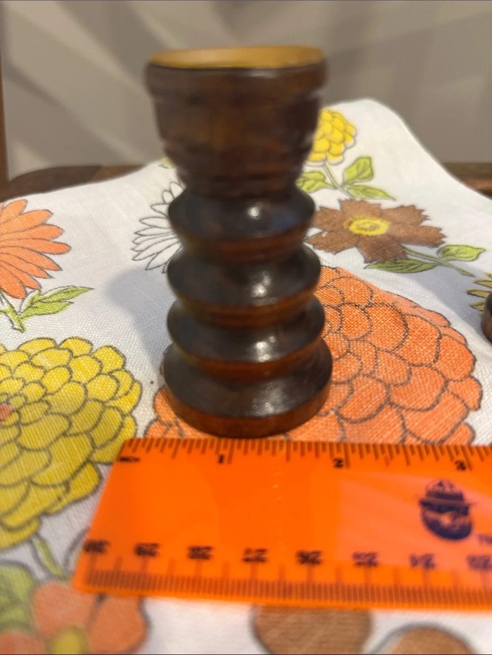 Vintage Turned Wood Candlestick Holders – Pair Farmhouse Decor